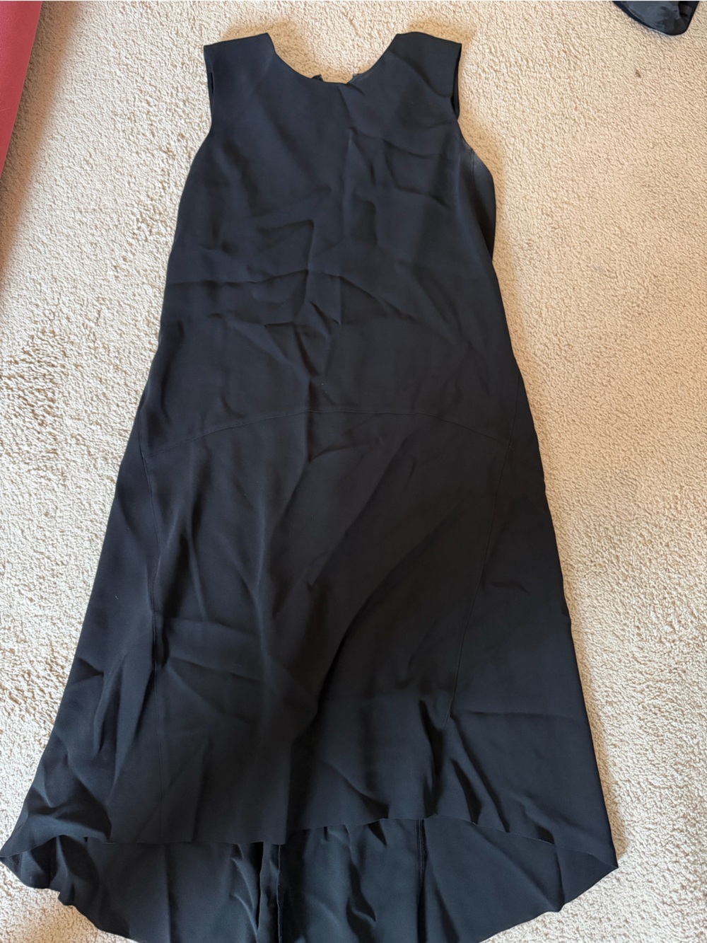 Vince Black High-Low Sleeveless Dress black sleeveless back pleat size 10